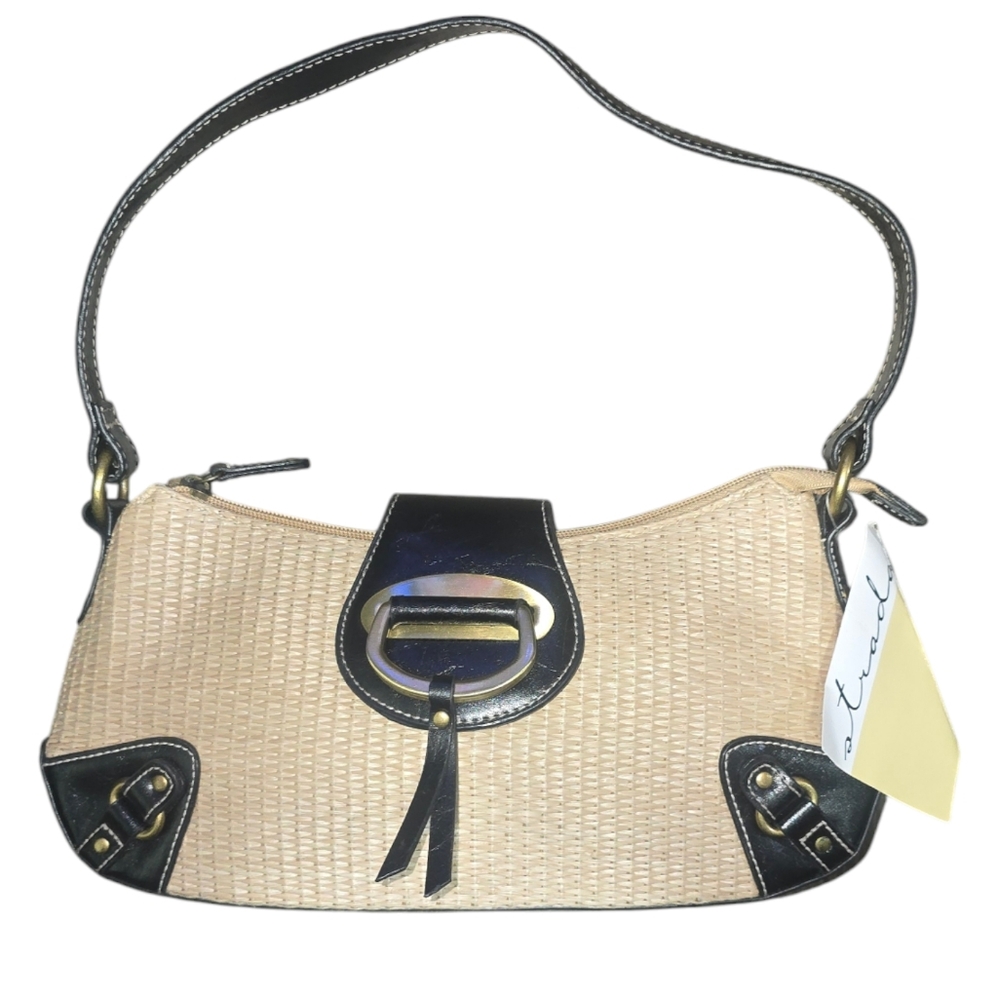 STRADA Tan & Brown Woven Handbag